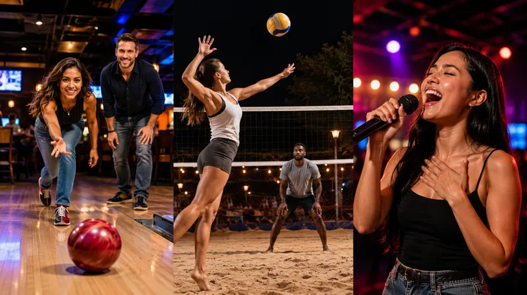 Singles Bowling, Sand Volleyball & Karaoke Night